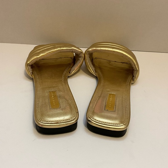 Top shop Pampas Padded Flat Sandals in Gold 40 - Picture 5 of 10